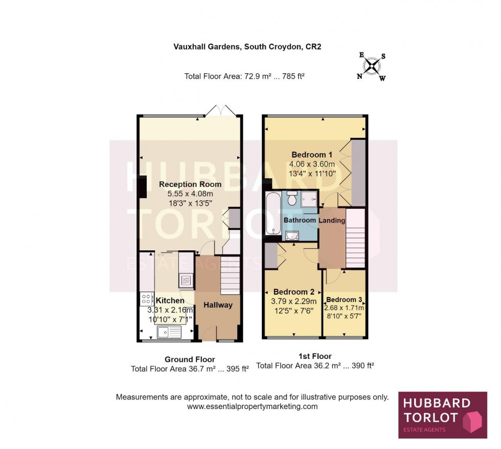Floorplan for Vauxhall Gardens, South Croydon