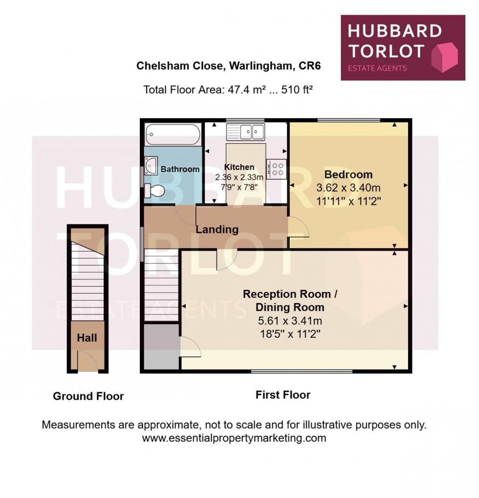 Floorplan for Chelsham Close, Warlingham