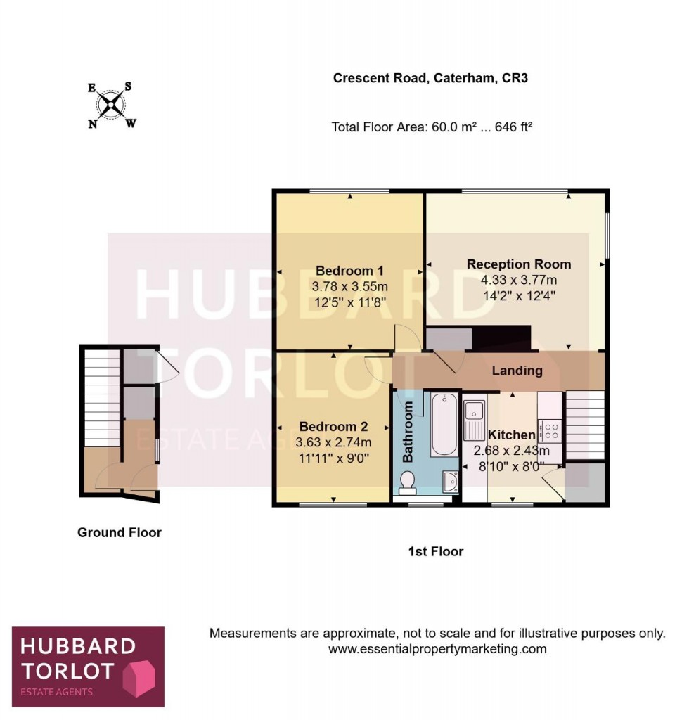 Floorplan for Crescent Road, Caterham