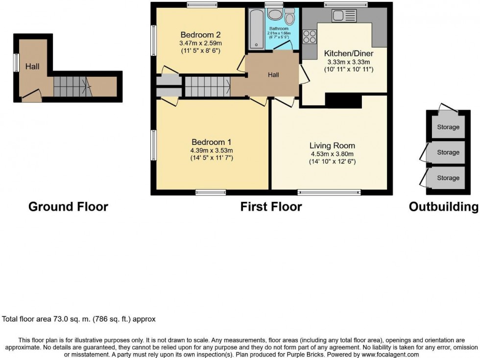 Floorplan for Crewes Close, Warlingham