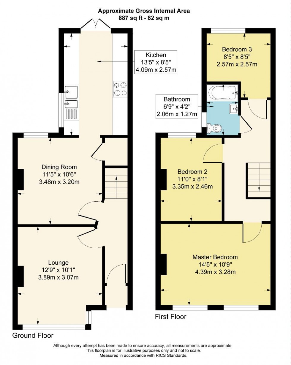 Floorplan for Hillside Avenue, Purley