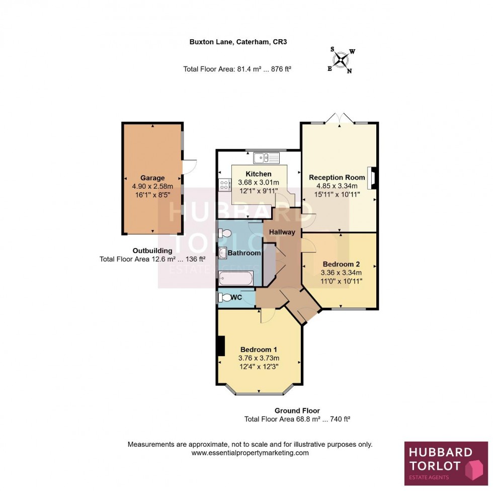 Floorplan for Buxton Lane, Caterham
