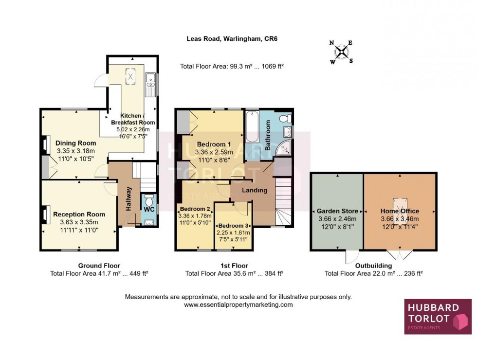 Floorplan for Leas Road, Warlingham