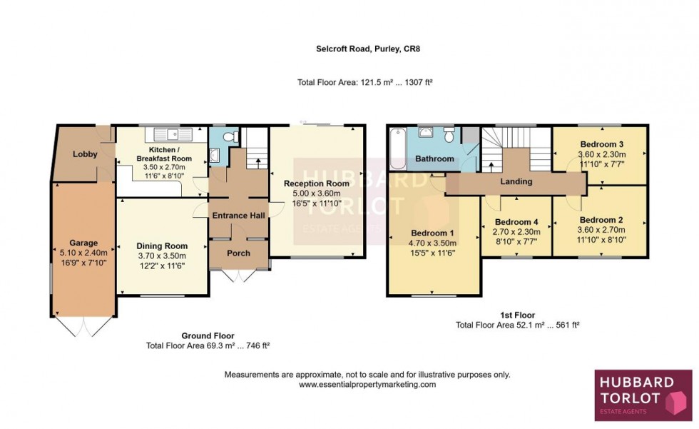 Floorplan for Selcroft Road, Purley