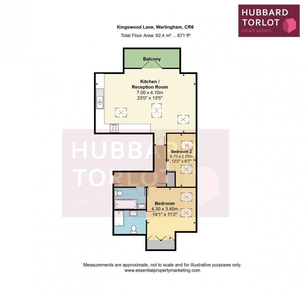 Floorplan for Kingswood Lane, Warlingham