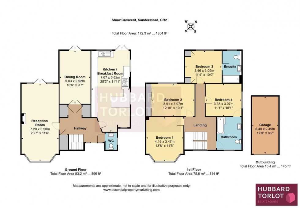 Floorplan for Shaw Crescent, Sanderstead
