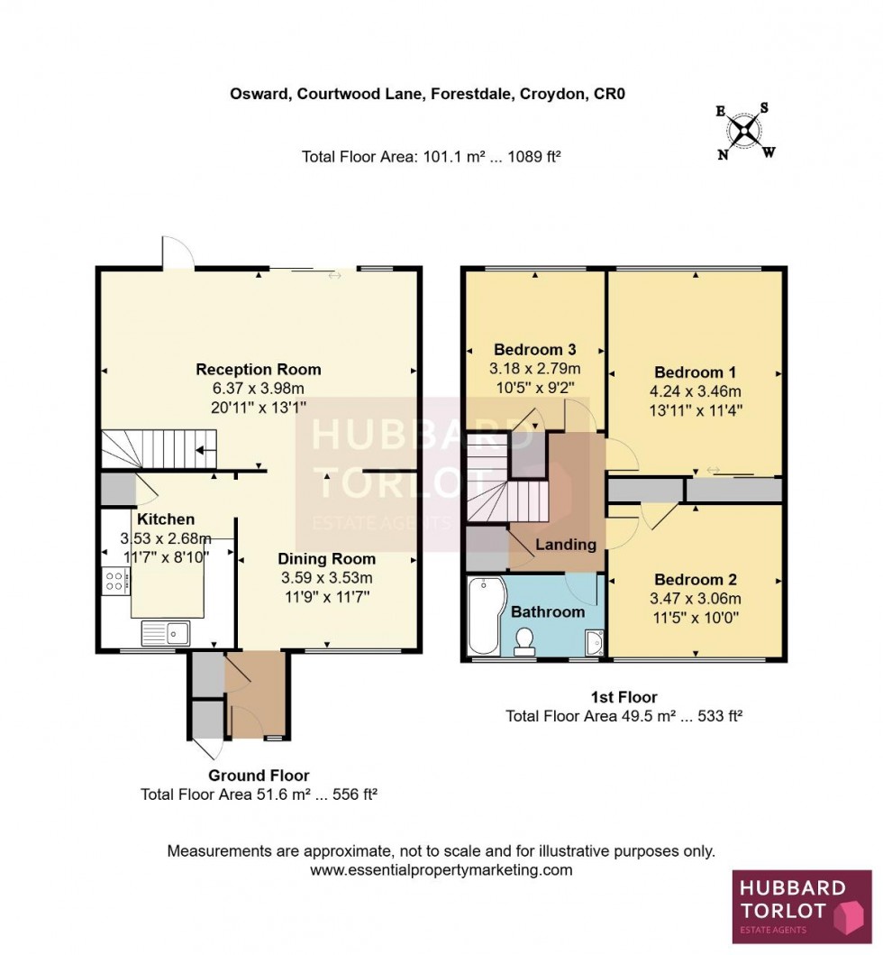 Floorplan for Osward, Courtwood Lane
