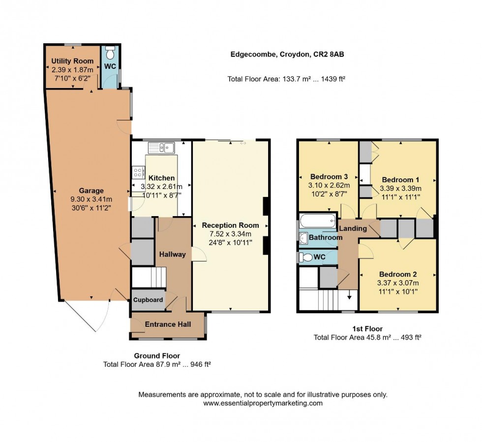 Floorplan for Edgecoombe, South Croydon