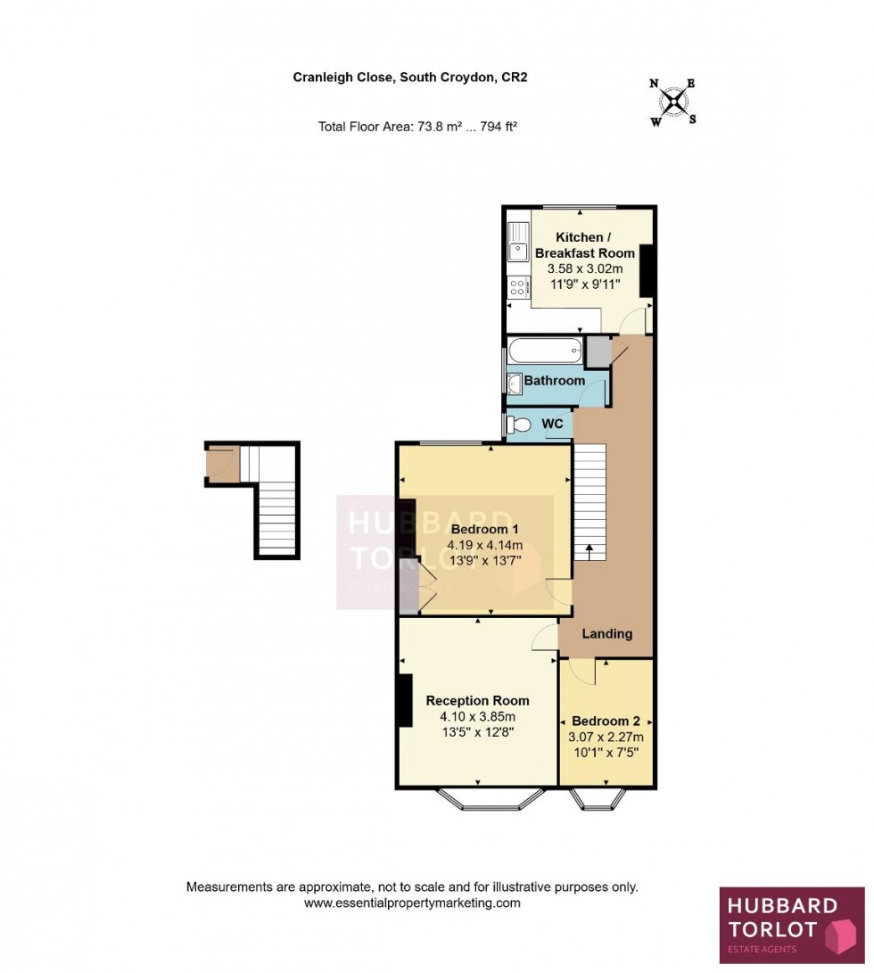 Floorplan for Cranleigh Gardens, Sanderstead