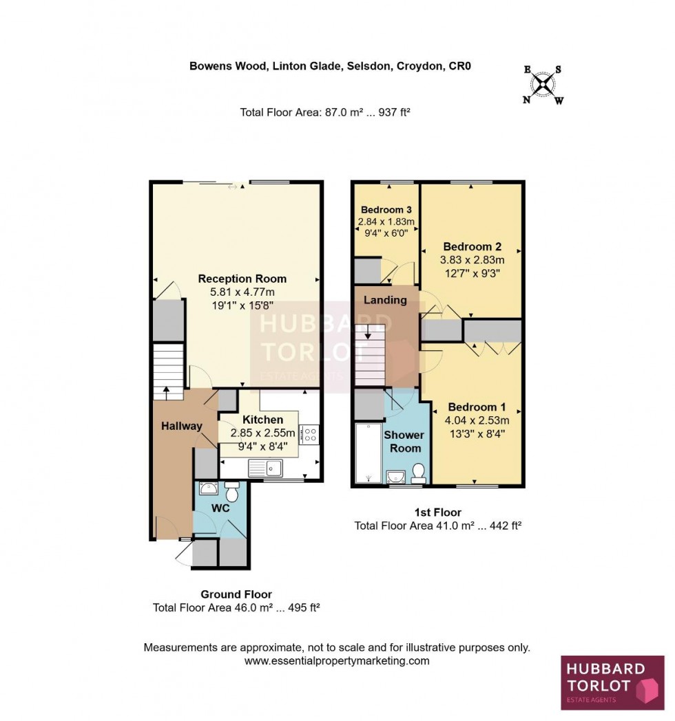 Floorplan for Bowens Wood, South Croydon