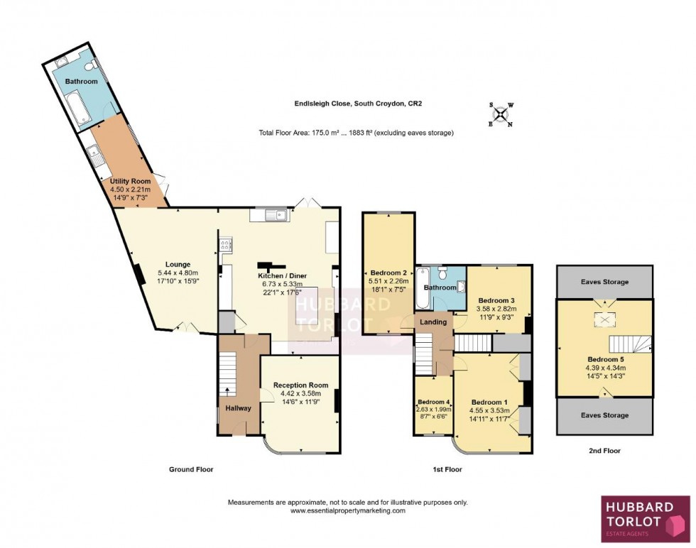 Floorplan for Endsleigh Close, South Croydon