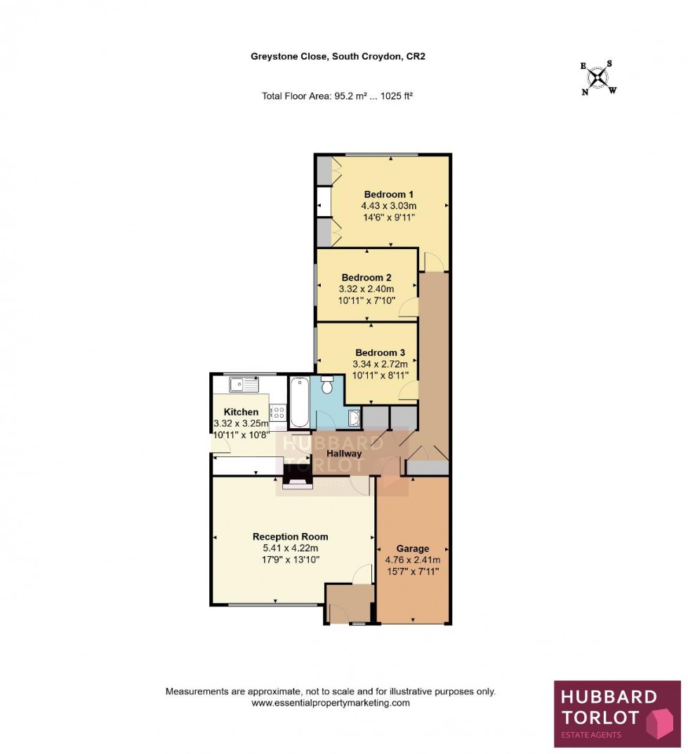 Floorplan for Greystone Close, Selsdon