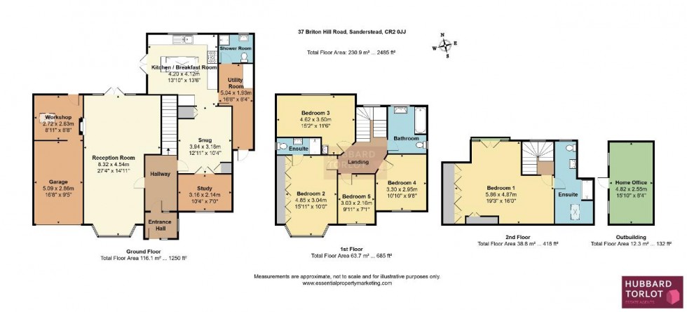 Floorplan for Briton Hill Road, Sanderstead