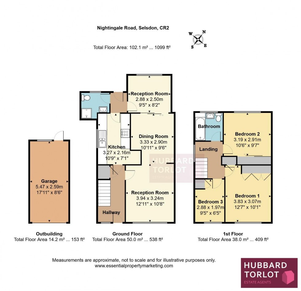 Floorplan for Nightingale Road, South Croydon