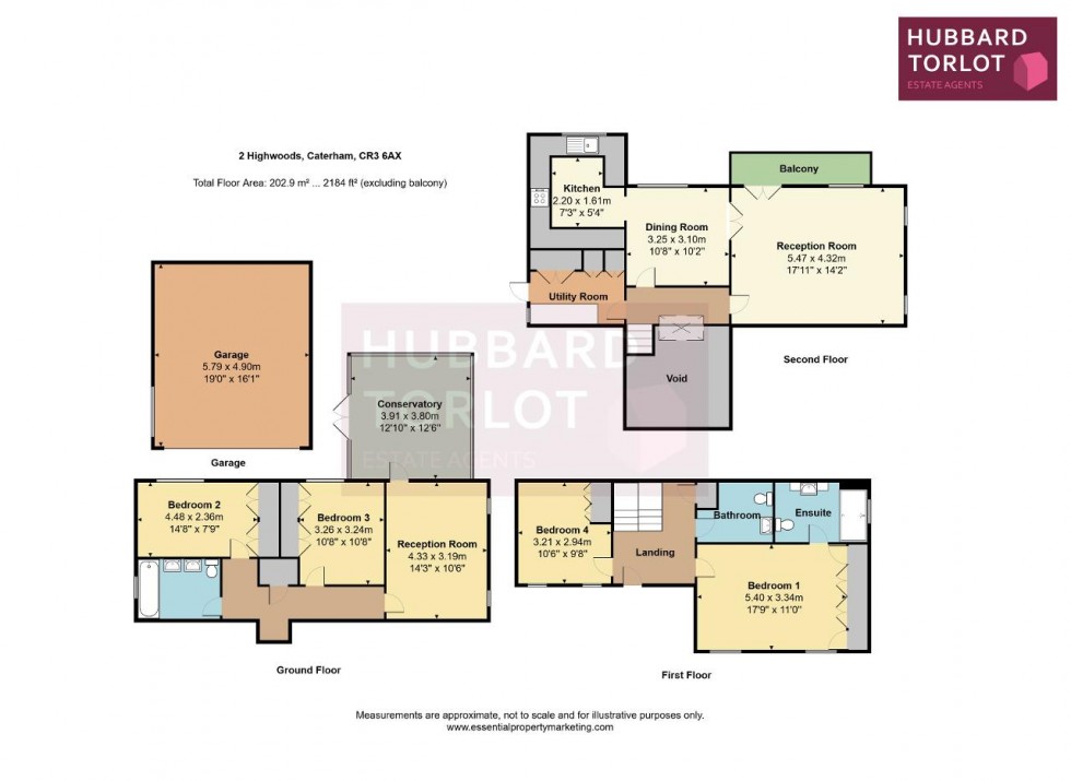 Floorplan for Highwoods, Caterham