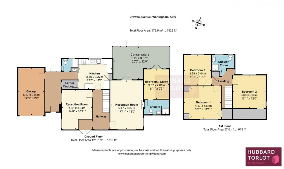 Floorplan for Crewes Avenue, Warlingham