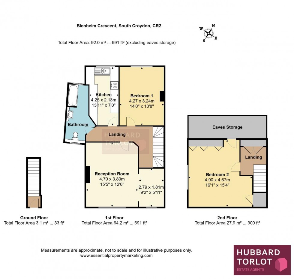 Floorplan for Blenheim Crescent, South Croydon