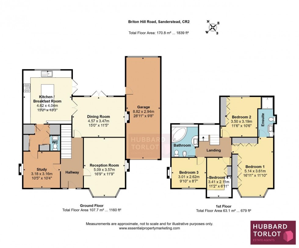 Floorplan for Briton Hill Road, Sanderstead