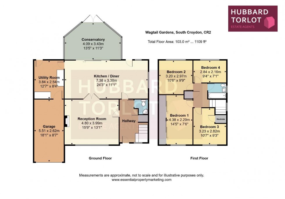 Floorplan for Wagtail Gardens, South Croydon