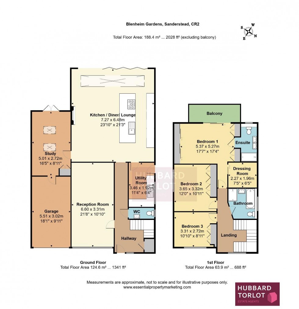 Floorplan for Blenheim Gardens, Sanderstead