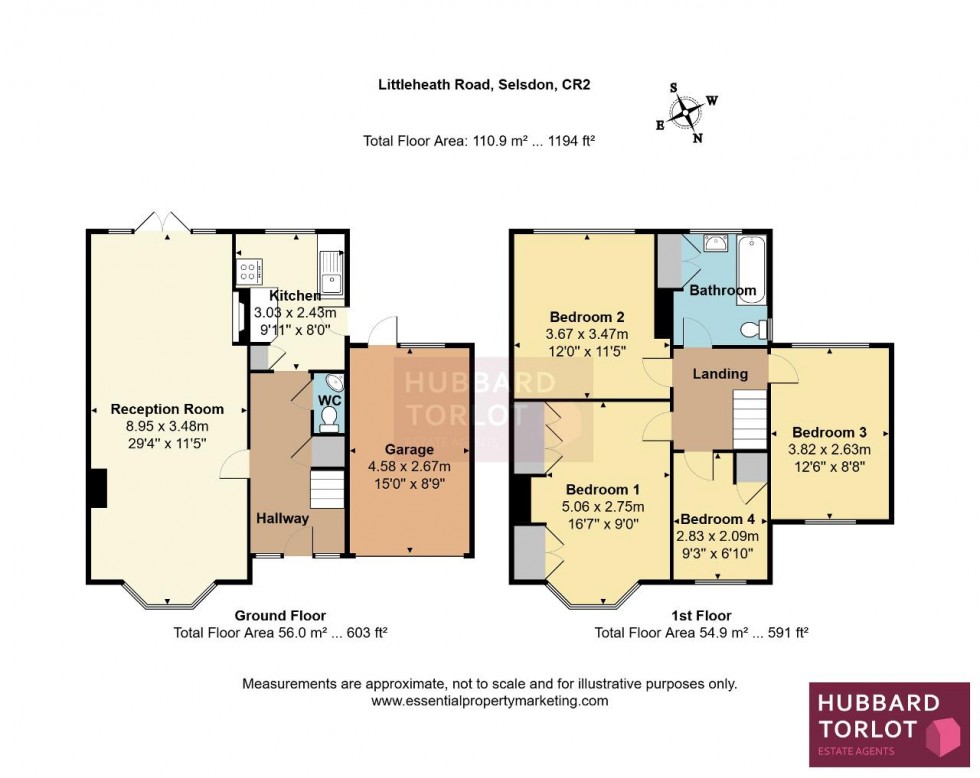 Floorplan for Littleheath Road, Selsdon