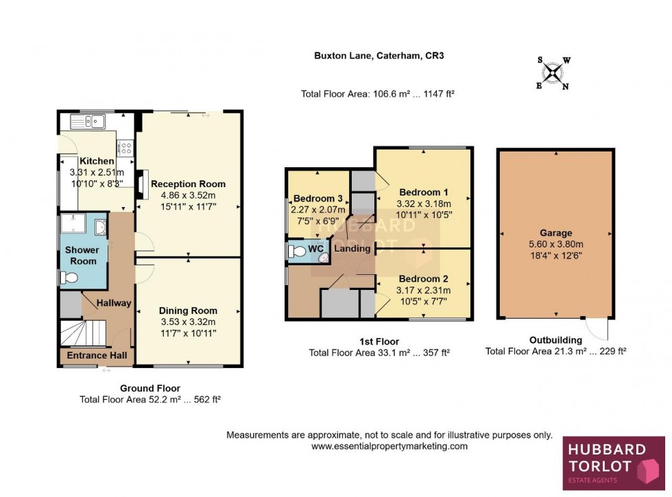Floorplan for Buxton Lane, Caterham