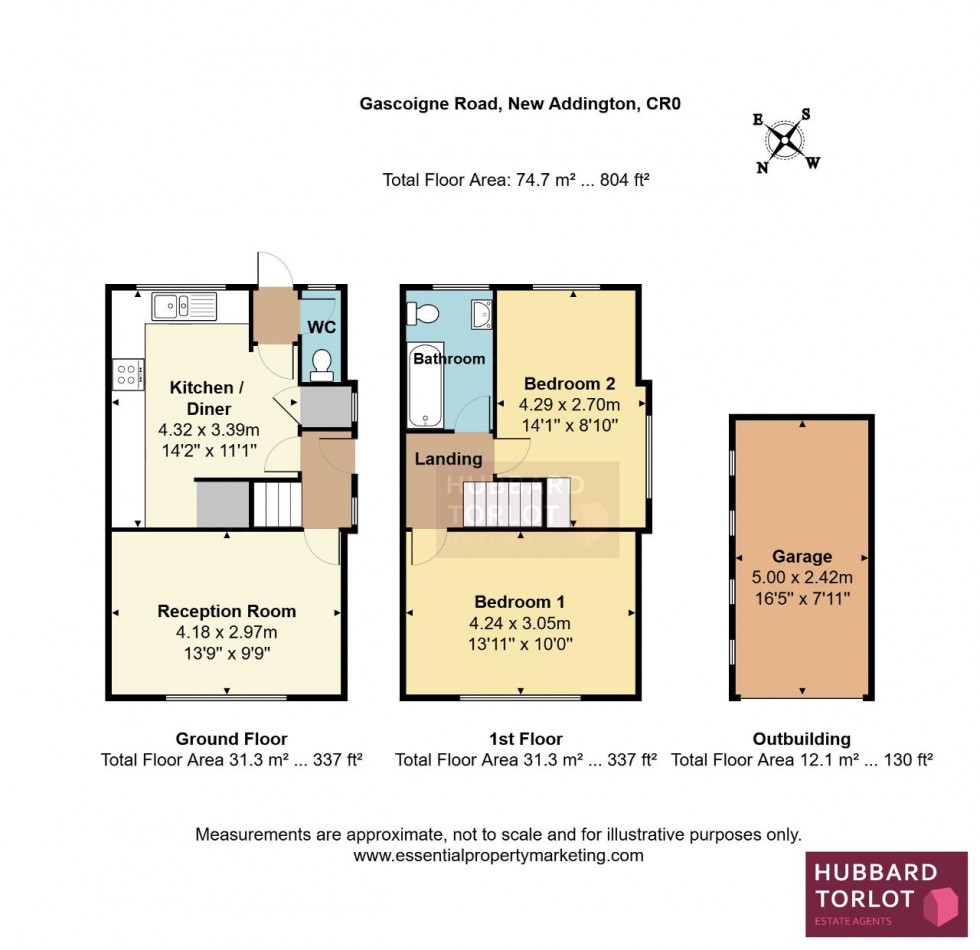 Floorplan for Gascoigne Road, South Croydon