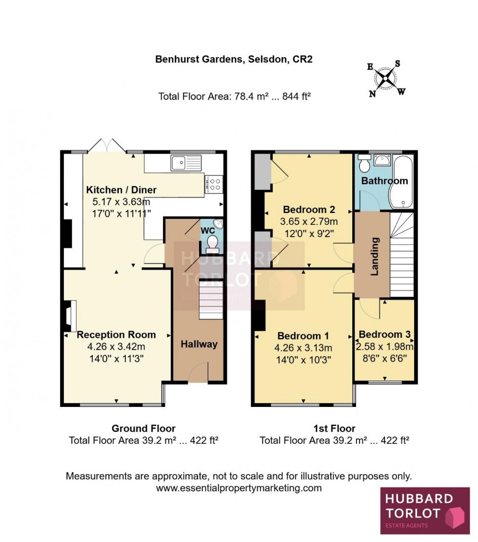 Floorplan for Benhurst Gardens, South Croydon