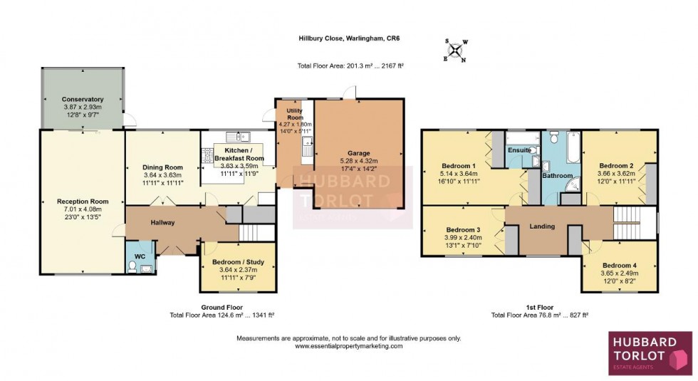 Floorplan for Hillbury Close, Warlingham