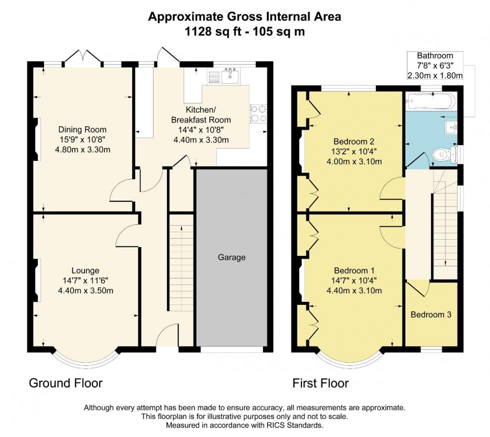 Floorplan for Grasmere Road, Purley