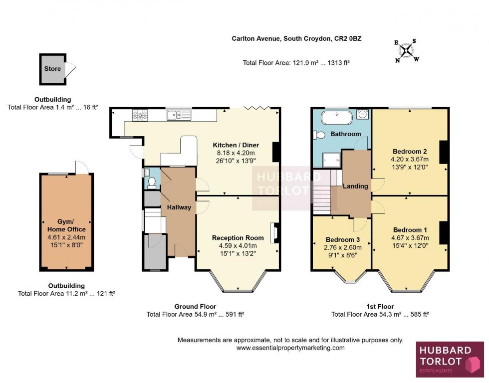 Floorplan for Carlton Avenue, South Croydon