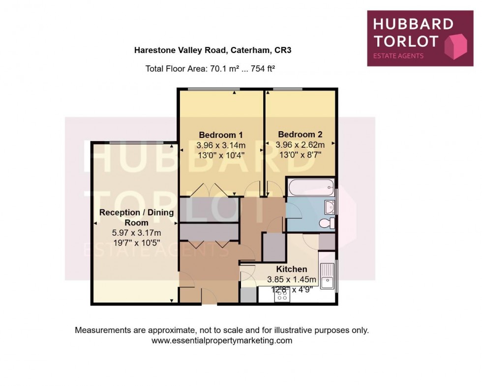 Floorplan for Harestone Valley Road, Caterham