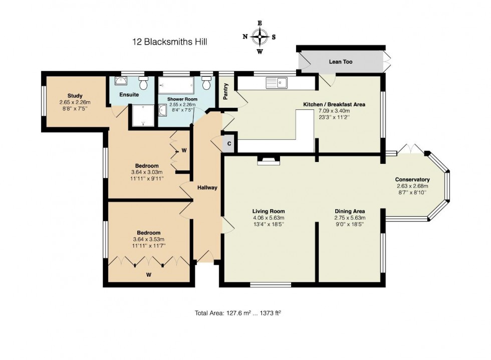 Floorplan for Blacksmiths Hill, Sanderstead