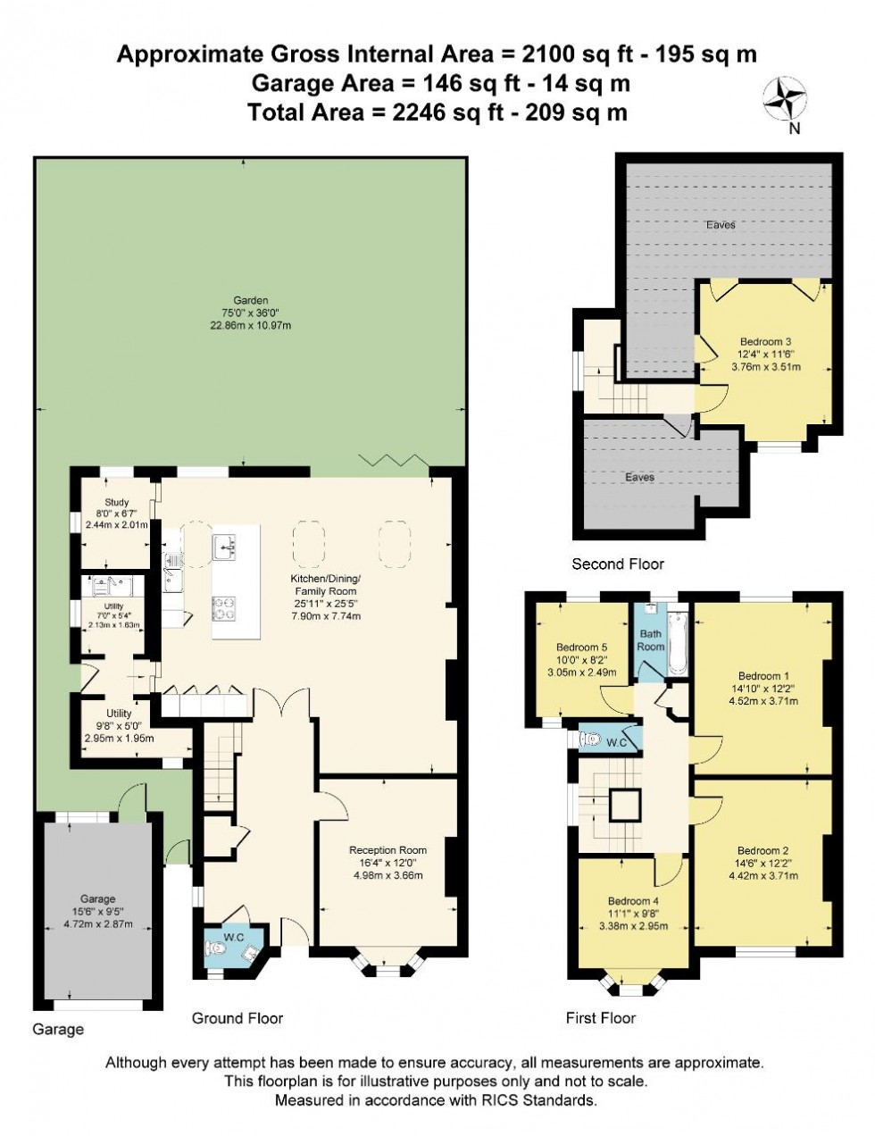 Floorplan for Birdhurst Gardens, South Croydon