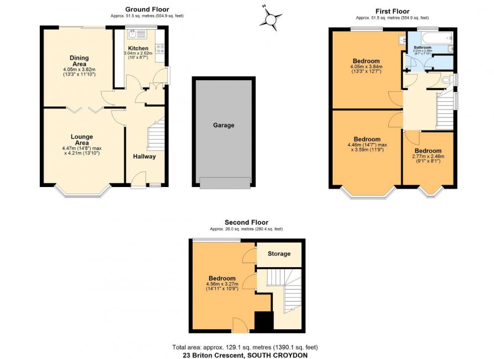 Floorplan for Briton Crescent, Sanderstead