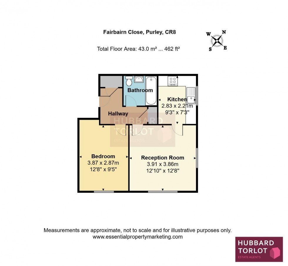 Floorplan for Fairbairn Close, Purley
