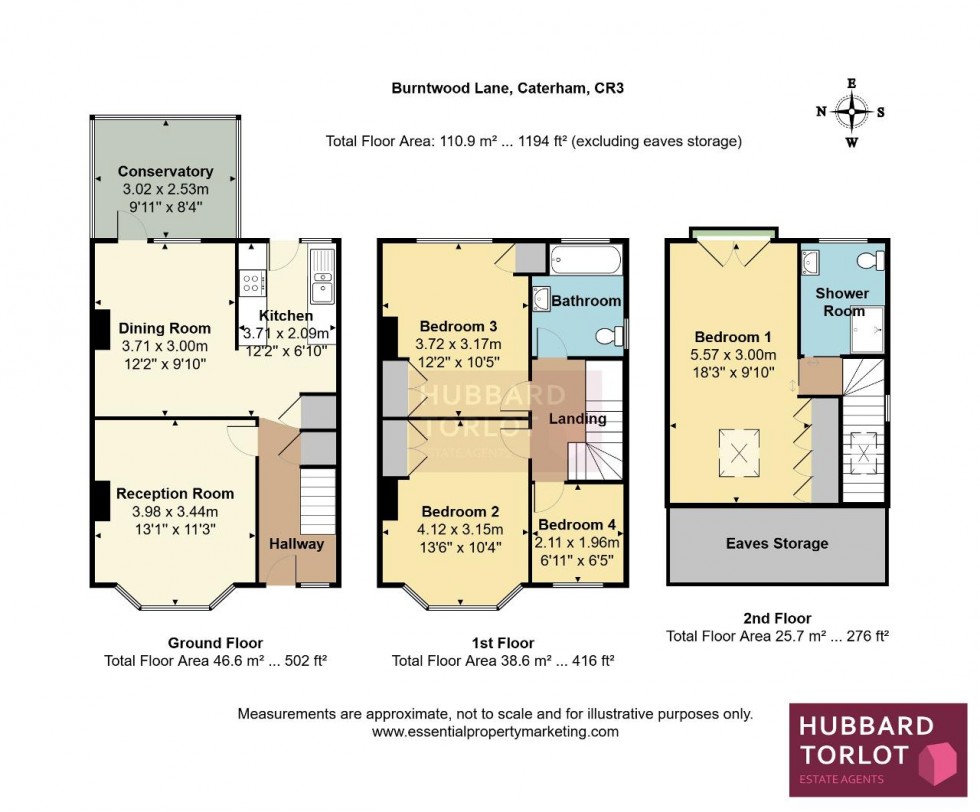 Floorplan for Burntwood Lane, Caterham