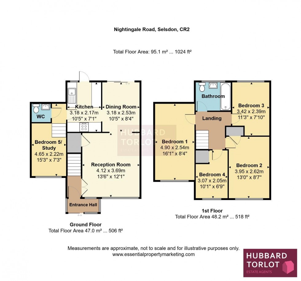 Floorplan for Nightingale Road, South Croydon