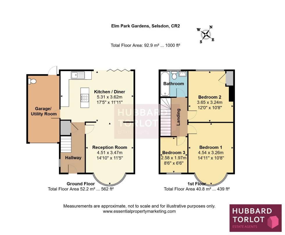 Floorplan for Elm Park Gardens, South Croydon