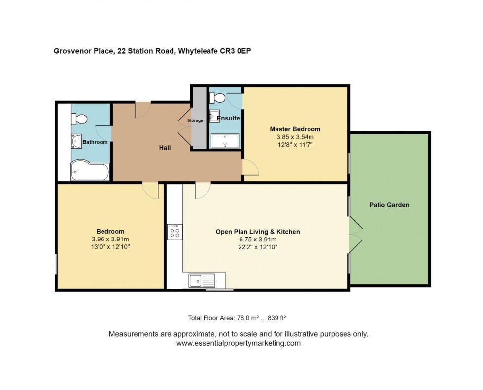 Floorplan for Grosvenor Place, Whyteleafe
