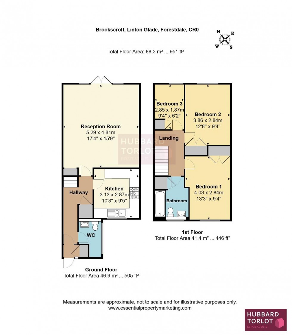 Floorplan for Brookscroft, Linton Glade
