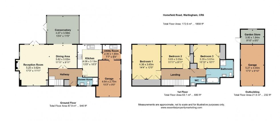Floorplan for Homefield Road, Warlingham