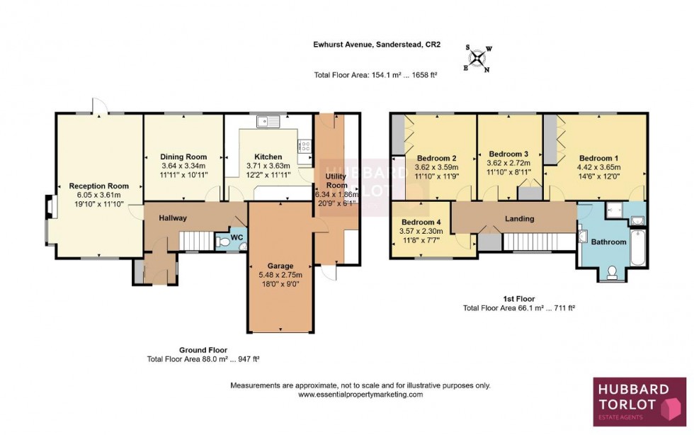 Floorplan for Ewhurst Avenue, South Croydon