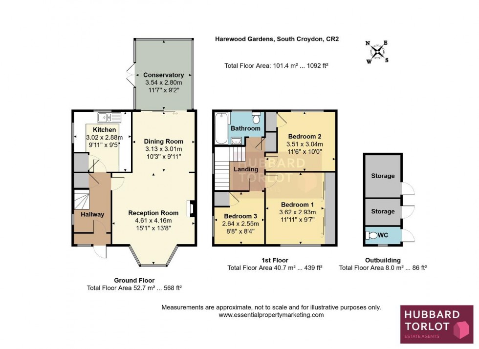 Floorplan for Harewood Gardens, Sanderstead