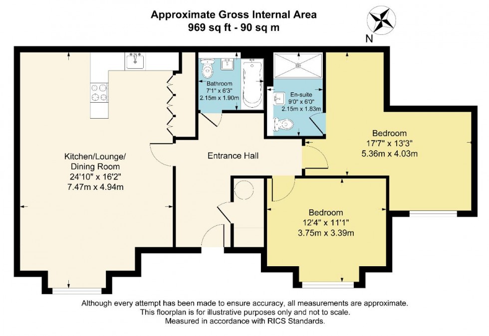 Floorplan for Hillbury Road, Warlingham